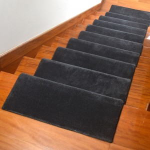 Step mat carpet solid color solid wood marble tile non-slip glue-free self-adhesive stair mat