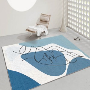 Simple geometric imitation cashmere carpet study bedroom bedside living room large area