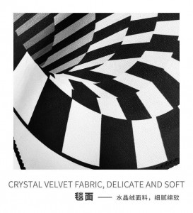 Dizzy carpet stereo 3d visual vortex illusion trap black and white grid pet dog artifact dizzy floor mat