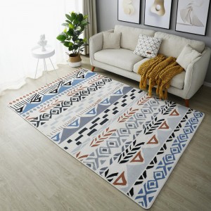 Modern minimalist living room full of large area carpet mat