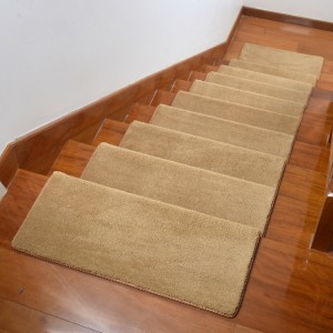 Step mat carpet solid color solid wood marble tile non-slip glue-free self-adhesive stair mat