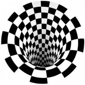 Dizzy carpet stereo 3d visual vortex illusion trap black and white grid pet dog artifact dizzy floor mat