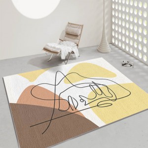 Simple geometric imitation cashmere carpet study bedroom bedside living room large area