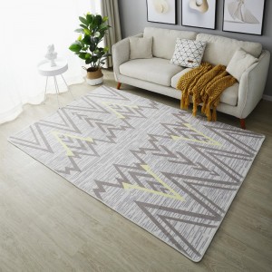 Modern minimalist living room full of large area carpet mat
