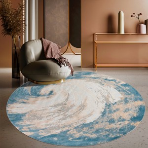 Simple abstract round carpet room full of large area bedside blanket washable