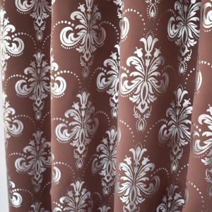 High quality household craft Retro European style Silver Flower blackout curtain