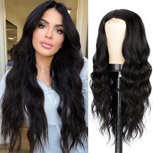 Wholesale women’s gradient color large wave wavy synthetic wigs for daily use