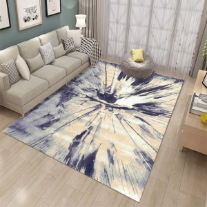 Nordic light luxury abstract ink smudged carpet bedside full