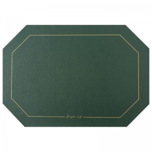 Cheap place mat Custom color Octagonal placemat leather table place mats