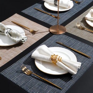 Wholesale Luxury PVC Woven Placemat Water Proof Dinning Table Place Mat