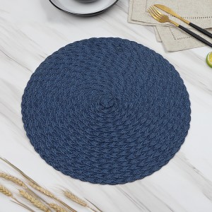 Wholesale pp woven placemaWholesale pp woven placemats pp braided round place matts pp braided round place mat