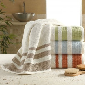 China factory custom plain dobby terry 100% cotton bath towel