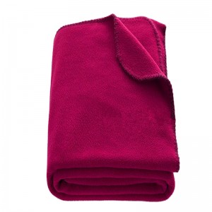 100% Polyester Solid Color fire retardant fleece blanket Plain Dyed printed Anti-pilling airline blanket