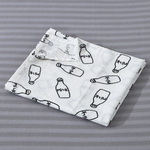 Wholesale 100% Organic Cotton Printed Newborn Fabric Wrap Blanket 4747 Baby Nursery Muslin Swaddle Blanket