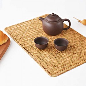 Wholesale Pack of 4 Natural Seagrass Place Mat 17 x 12 Hand-Woven Rectangular Rattan Placemats 430mm x300mm from Viet Nam