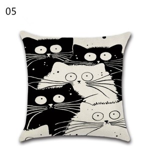 Cartoon cat heat transfer pillow cushion cover printing printing cushion cover