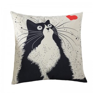 Cartoon cat heat transfer pillow cushion cover printing printing cushion cover