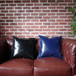 Faux Leather Sofa Pillowcase Industrial Style Bar Soft Accessories Leather Sofa Pillow