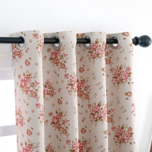 Floral Printed Window Curtain blackout curtain for hotel living room bedroom