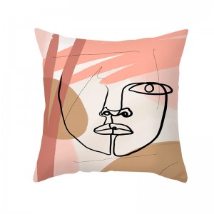Geometric European Pillow Case Art Printing Throw Pillow Cover Abstract Cushion Cover For Home Decoration