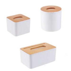 Plastic Tissue Box New Brand Modern Wooden Cover Paper with Oak Home Car Napkins Holder Case Home Organizer Decoration Tools