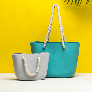 Silicone beach bag women’s shoulder bag fashion all-match storage bag