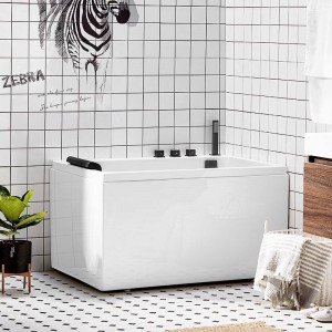 japanese small size freestanding solid surface resin bathroom bathtub for adults