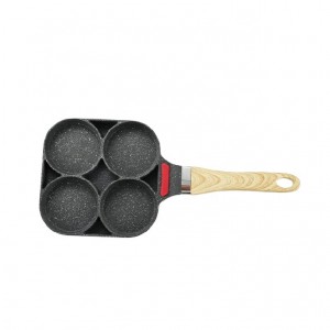 New 4-hole non-stick aluminum alloy omelette breakfast artifact pancake pan
