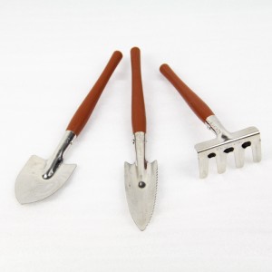 Outdoor Stainless Steel Garden Hand Trowel Fork 3pcs Mini Tools Set
