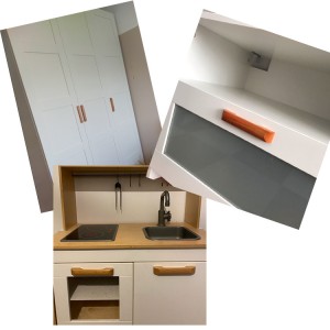 Wood Handle Pull with Screws Custom Kitchen Cabinet Cupboard Door Drawer Knob Furniture Hardware