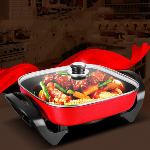 High quality new design electronic cooking pots cookware set multifunctional household cooking square hot pot