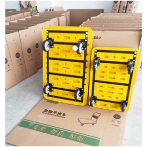200-400kg load capacity Plastic platform hand trolley with steel frame