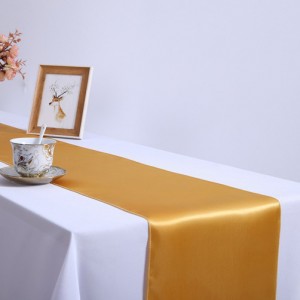 Wholesale Solid Color Hotel Chemin De Christmas Festive Table Runner Gold Or