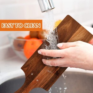 Factory Wholesale Practical Square Acacia Chopping Board With Handle Wood Cutting Boards