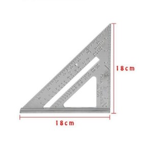 7 Inch Aluminum Alloy Measuring Ruler Gauges Speed Square Roofing Triangle Angle Protractor Trammel Measuring Tools