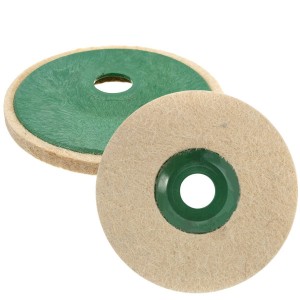GLORY abrasive tools 5 inch round flat polishing wool felt flap disc wheel