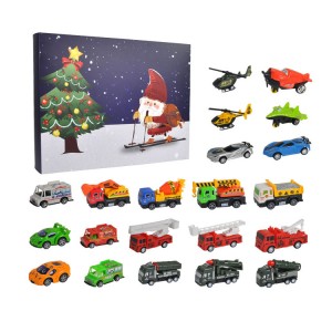 Christmas Countdown Advent Calendar Construction 24 Different Car Toys Set Disassembly Engineering Vehicle Toys