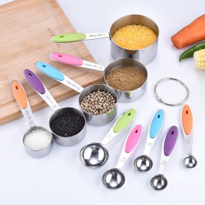 Kitchen Metal Measuring Cups Stainless Steel Scale Measuring Spoon and Cup Set Custom Measuring Cups