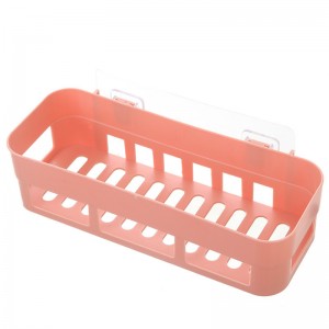 bathroom accessories living room Wall Mounted Suction Plastic Storage Rack shelf traceless tape plastic bathroom wall shelf