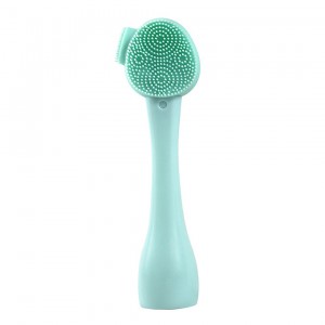 Double Side Silicone Facial Cleanser Brush Soft Hair Face Massage Washing Brush Blackhead Remover Portable Skin Care Tool