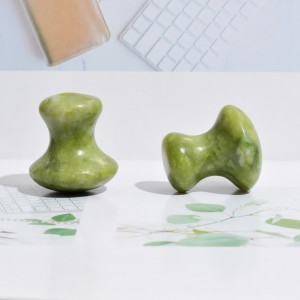 Natural Rose Quartz green Jade Mushroom gua sha tool Facial Massage skin care & tools