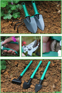 Gardening Tools 10Pcs Garden Tool Kit with Carrying Case Gardening Gifts for Women, Men, Kid Gardener Heavy Garden Tool Set