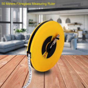 50 Meters Fibreglass Measuring Ruler Long Tape Measure Tools Household Tools 50m Leather Box Fiber Ruler Measuring Tool