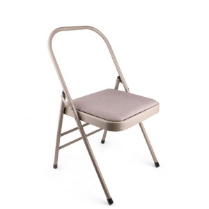 Yoga Chair Auxiliary Tool Wholesale Backless Metal Iyengar Yoga Folding Steel Chair