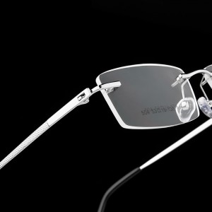 Fashion Metal Alloy Rimless Eyewear Glasses Frames Men Women Ultralight Prescription Myopia Optical Eyeglasses Frames 2021