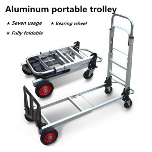 Double function of being cart and hand trolley Aluminium alloy material