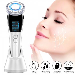 EMS Massager LED light therapy Sonic Vibration Wrinkle Removal Skin Tightening Hot Cool Treatment Skin Care Facial Beauty Device