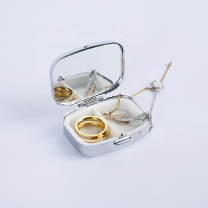 Low Price Customized Color ABSElectroplatingGlass Mirror Mini Travel Storage Box for Makeup tool