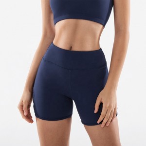 High Waist Solid Cross Side Tie Workout Yoga Clothes Sports Wear Gym Shorts Women Fitness Clothing Factory