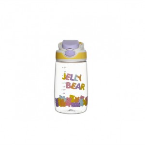 Wholesale customized BPA FREE kids drinking bottle with straw 400ml straw bottle